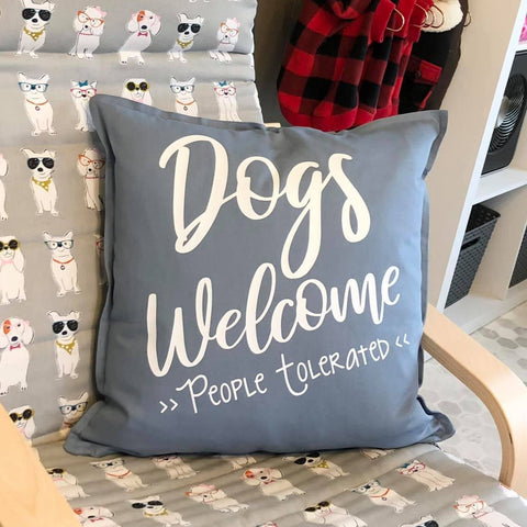 Dogs Welcome Pillow