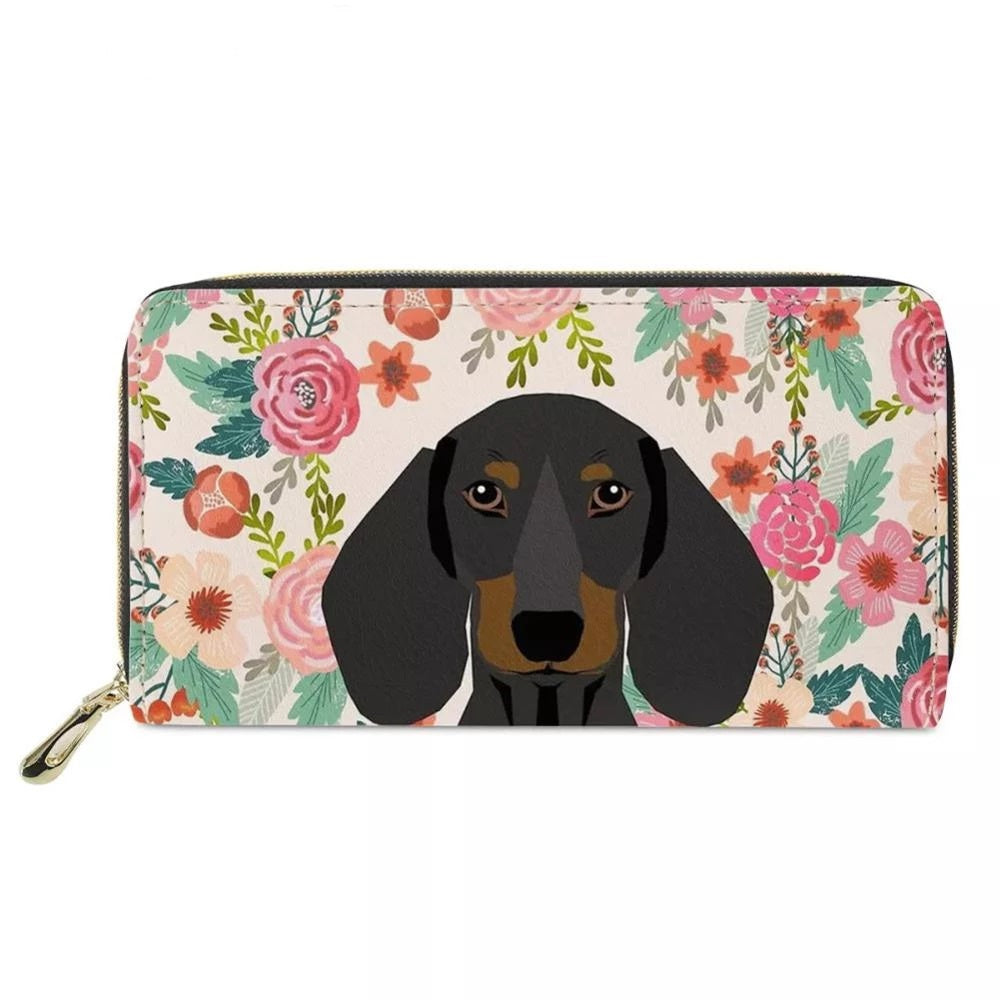 Wallet - Floral Doxie